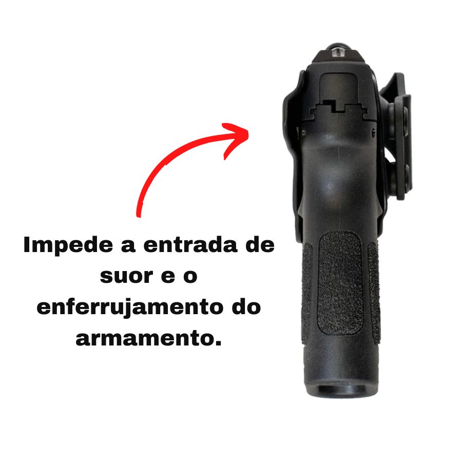 Coldre kydex velado IWB com Flap